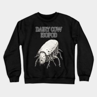 Monochrome Dairy Cow Isopod Bug Design | Intriguing Nature Artwork Crewneck Sweatshirt